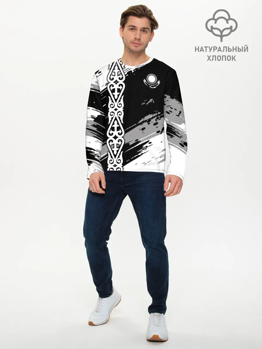 Мужской лонгслив базовый / Форма Казахстан