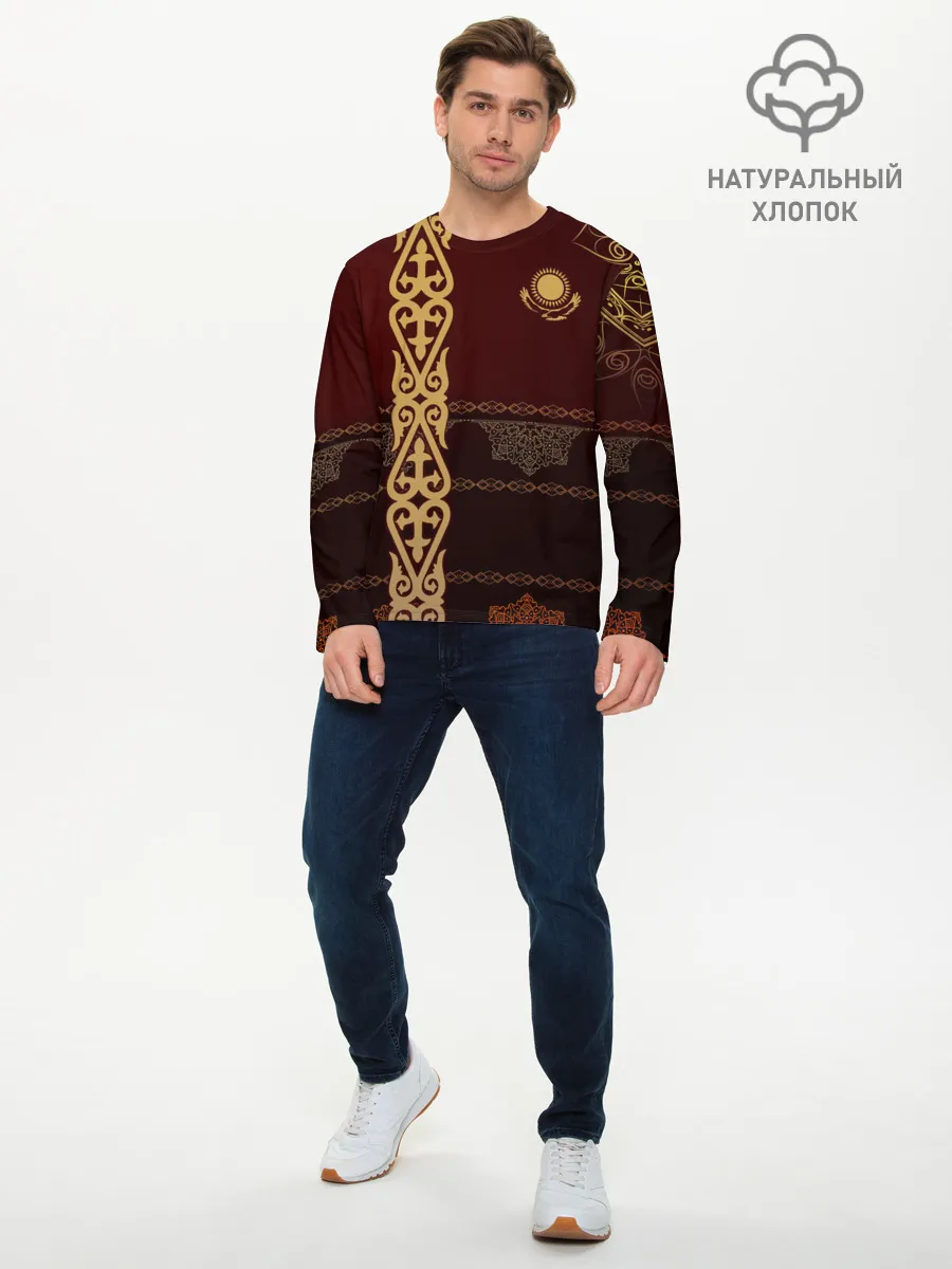 Мужской лонгслив базовый / Форма Казахстан