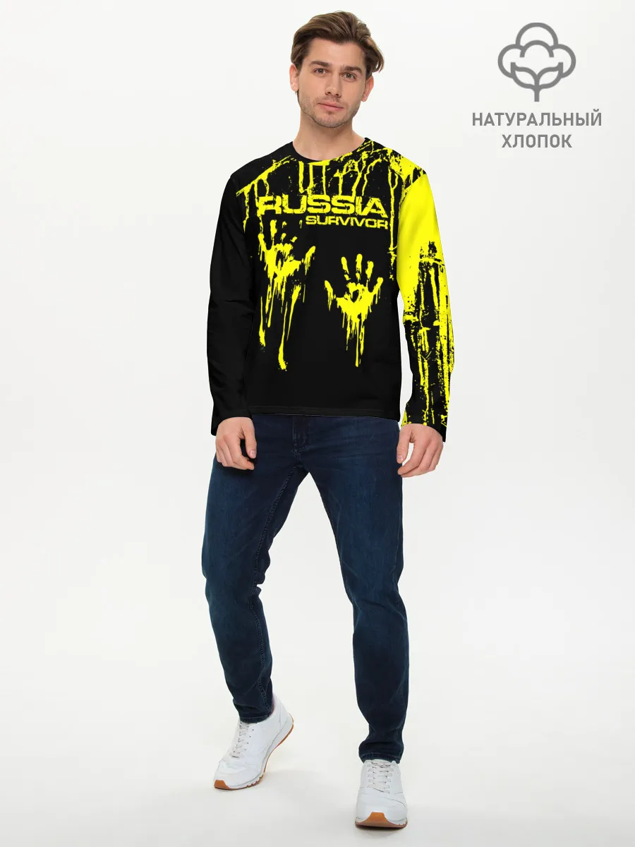 Мужской лонгслив базовый / Russia survivor