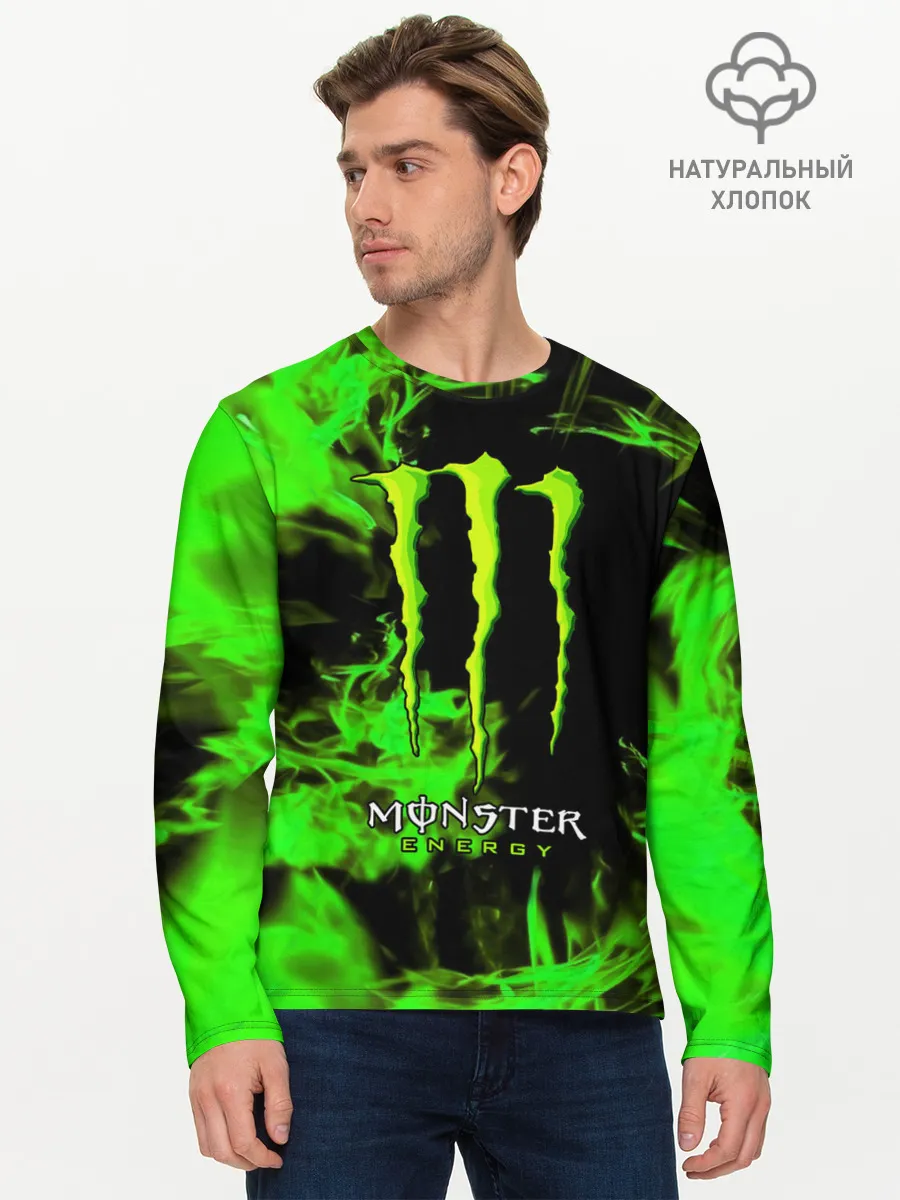 Мужской лонгслив базовый / MONSTER ENERGY