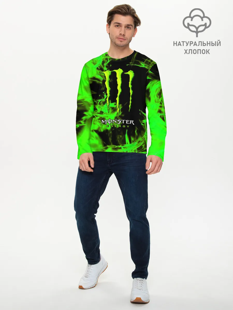 Мужской лонгслив базовый / MONSTER ENERGY