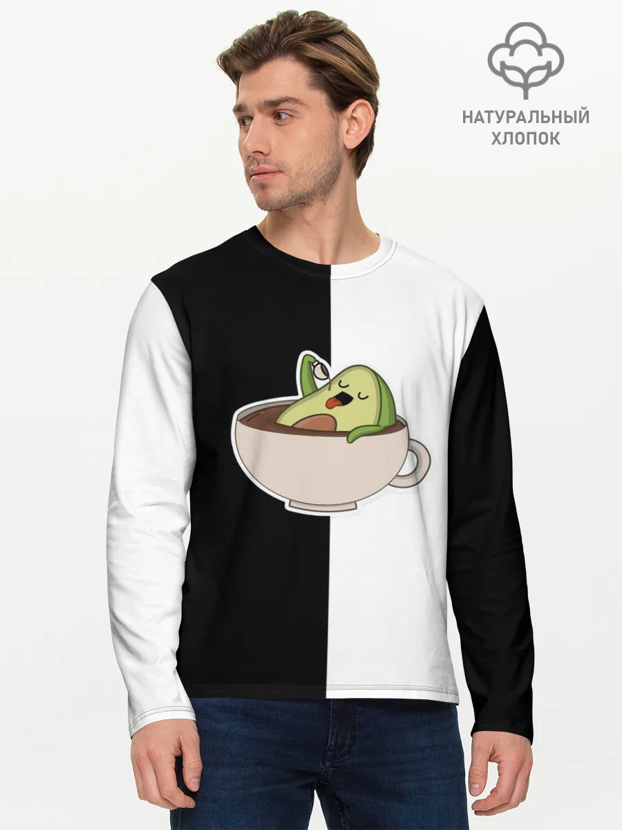Мужской лонгслив базовый / авокадо