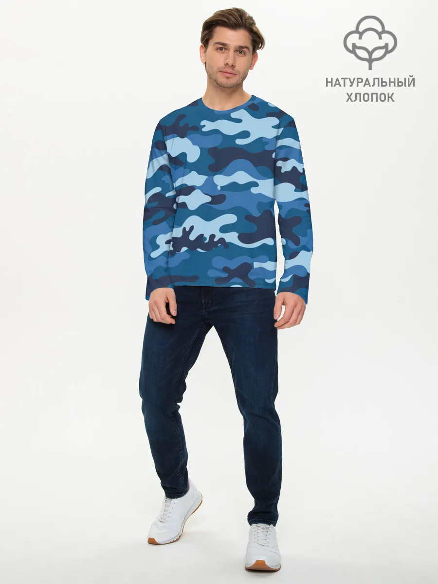 Мужской лонгслив базовый / МИЛИТАРИ