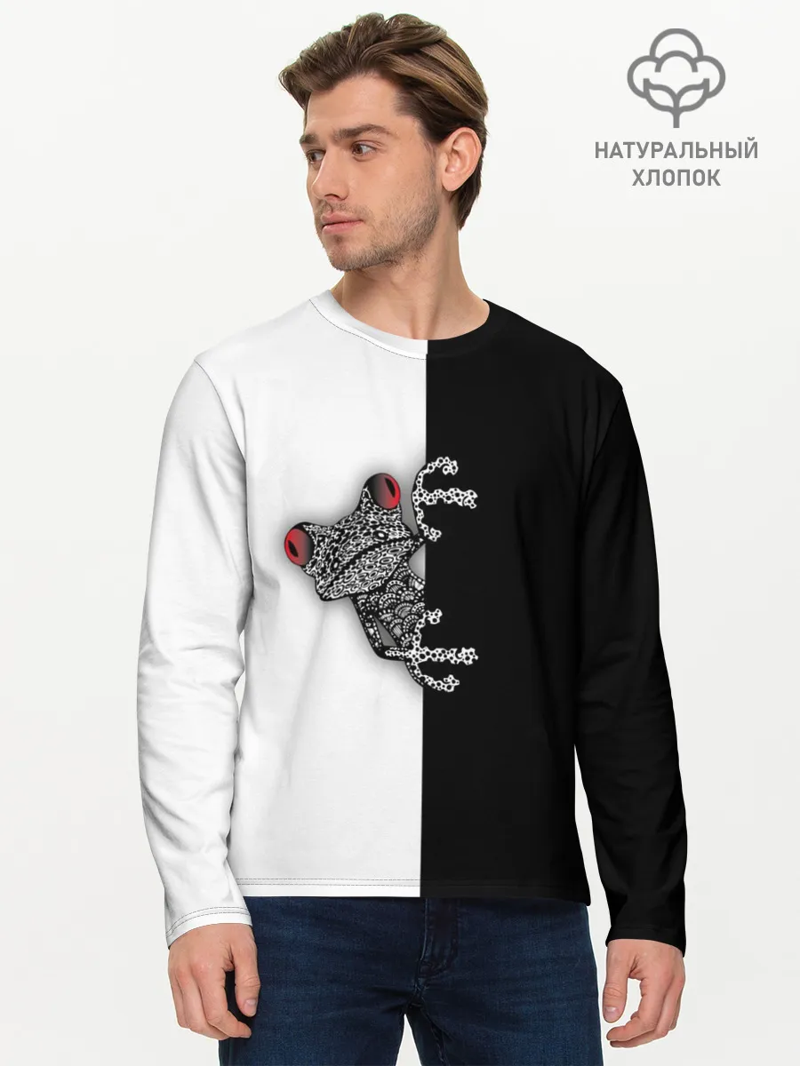 Мужской лонгслив базовый / Лягуха