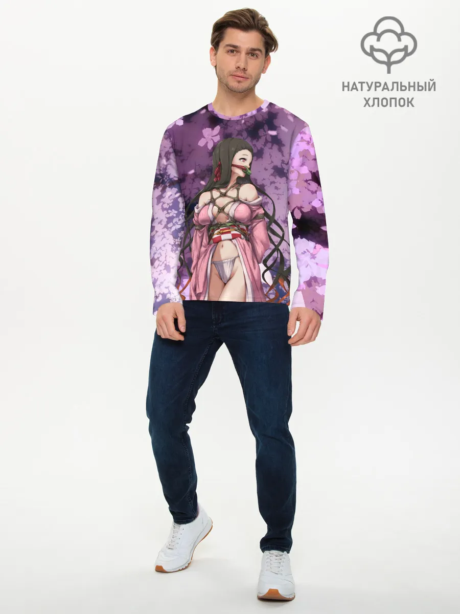 Мужской лонгслив базовый / Незуко