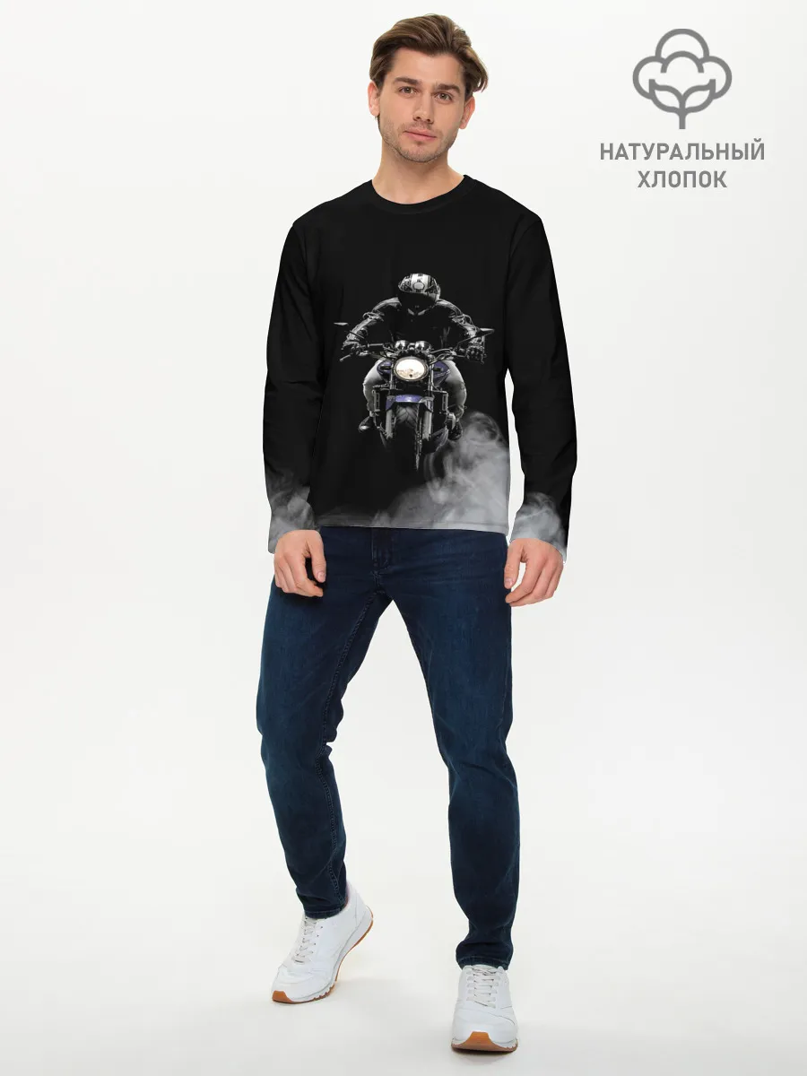 Мужской лонгслив базовый / МОТОЦИКЛЫ
