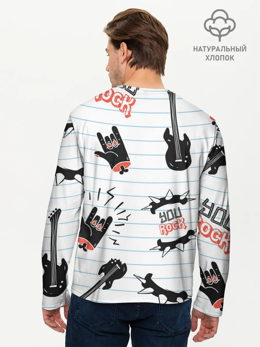Мужской лонгслив базовый / Ты рокер