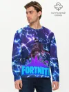 Мужской лонгслив базовый / Фортнайт | Молнии