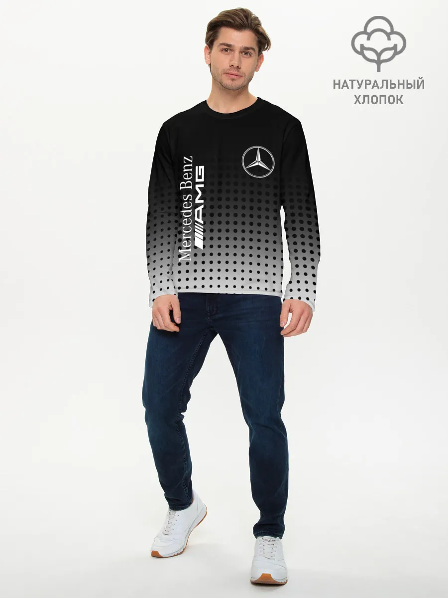 Мужской лонгслив базовый / Mercedes-Benz
