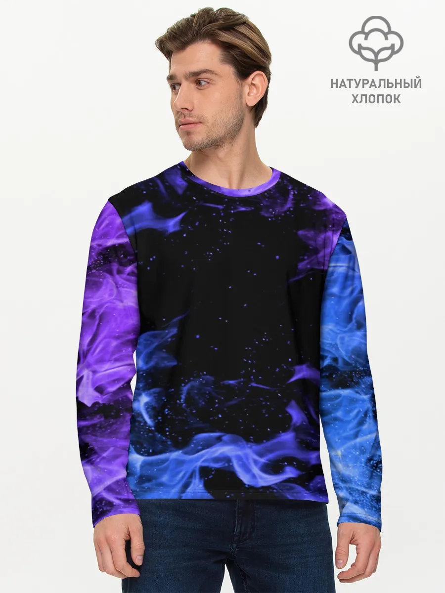 Мужской лонгслив базовый / ОГОНЬ