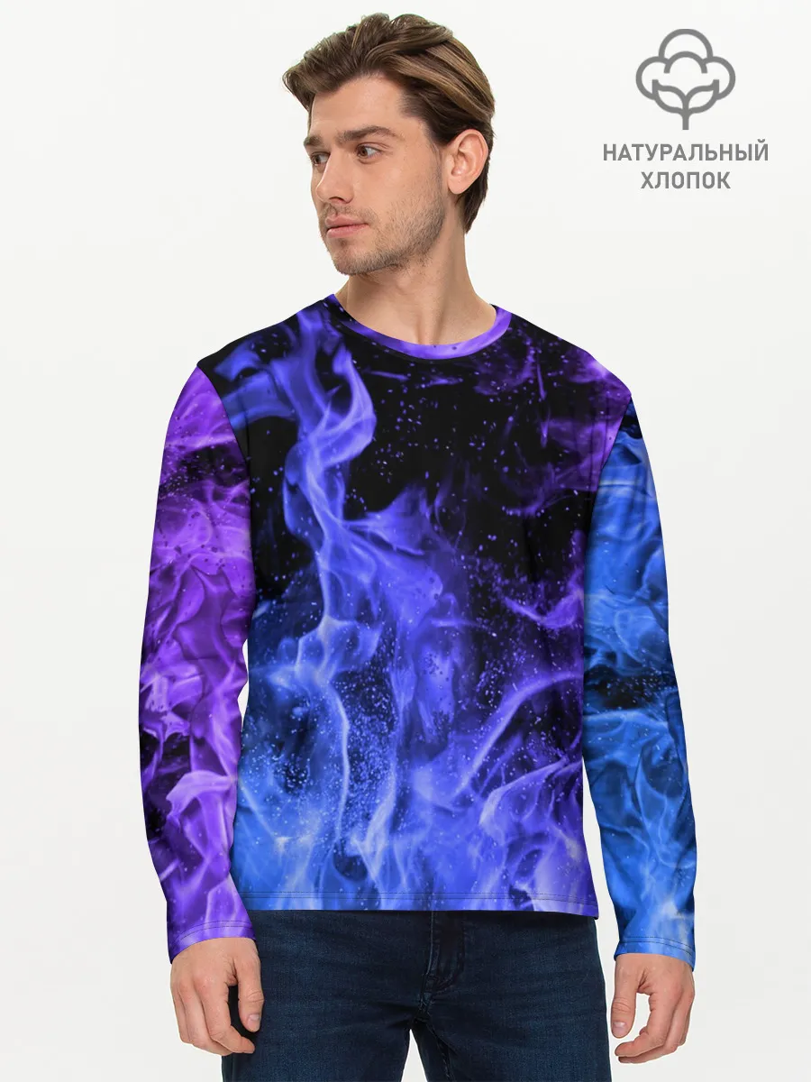 Мужской лонгслив базовый / ОГОНЬ