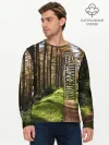 Мужской лонгслив базовый / Лес мой храм