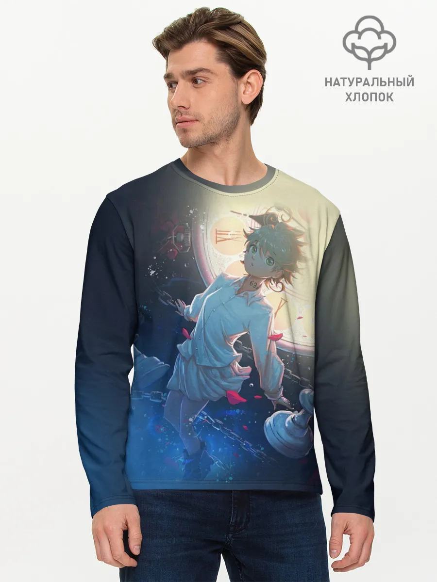 Мужской лонгслив базовый / Yakusoku no Neverland