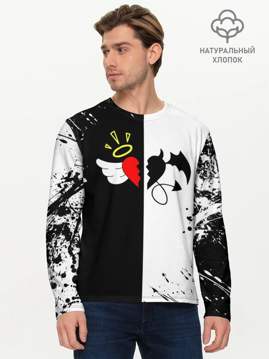 Мужской лонгслив базовый / Добро и зло, Payton Moormeier