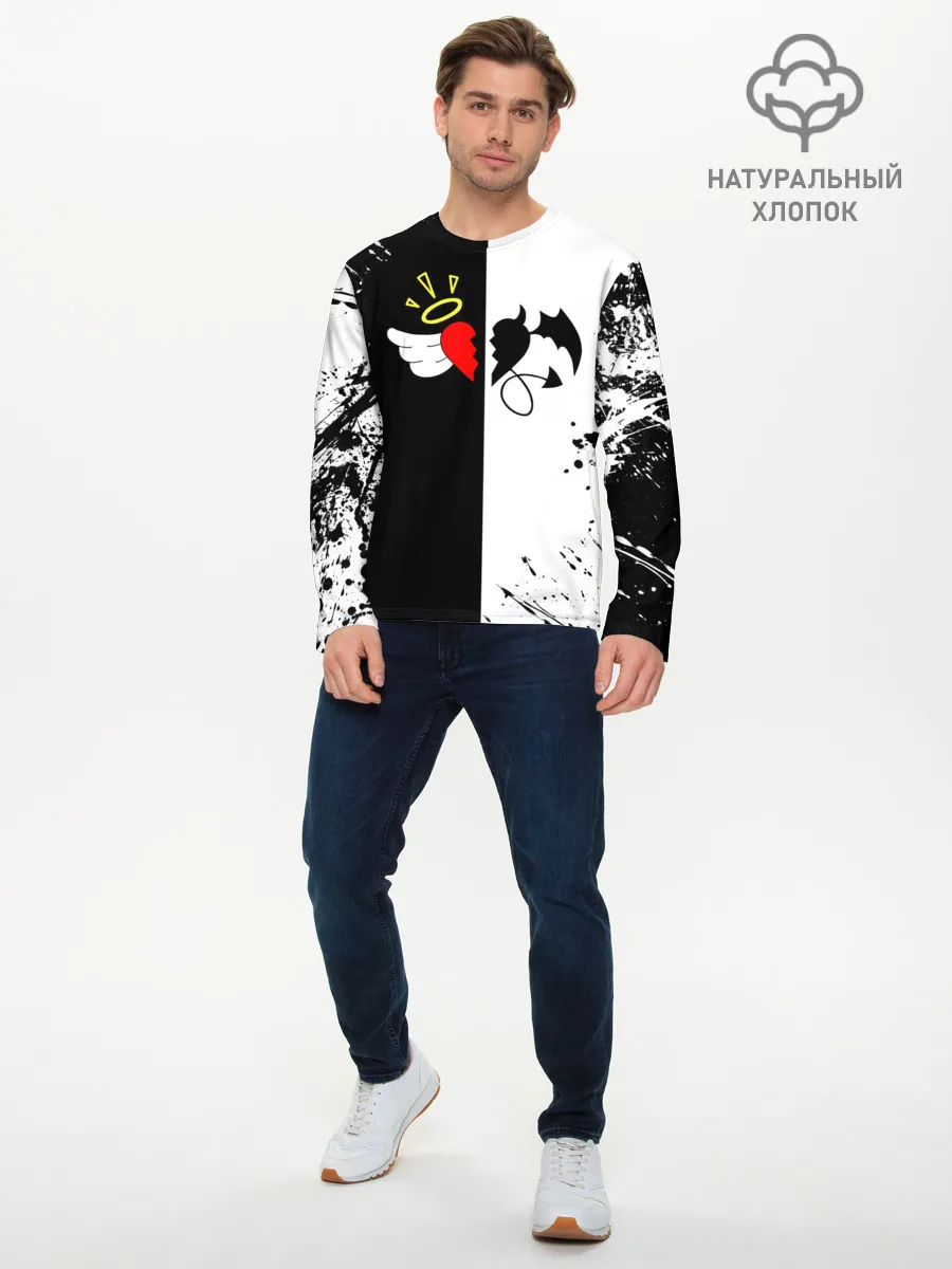 Мужской лонгслив базовый / Добро и зло, Payton Moormeier