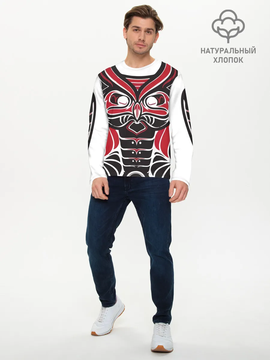 Мужской лонгслив базовый / Птица