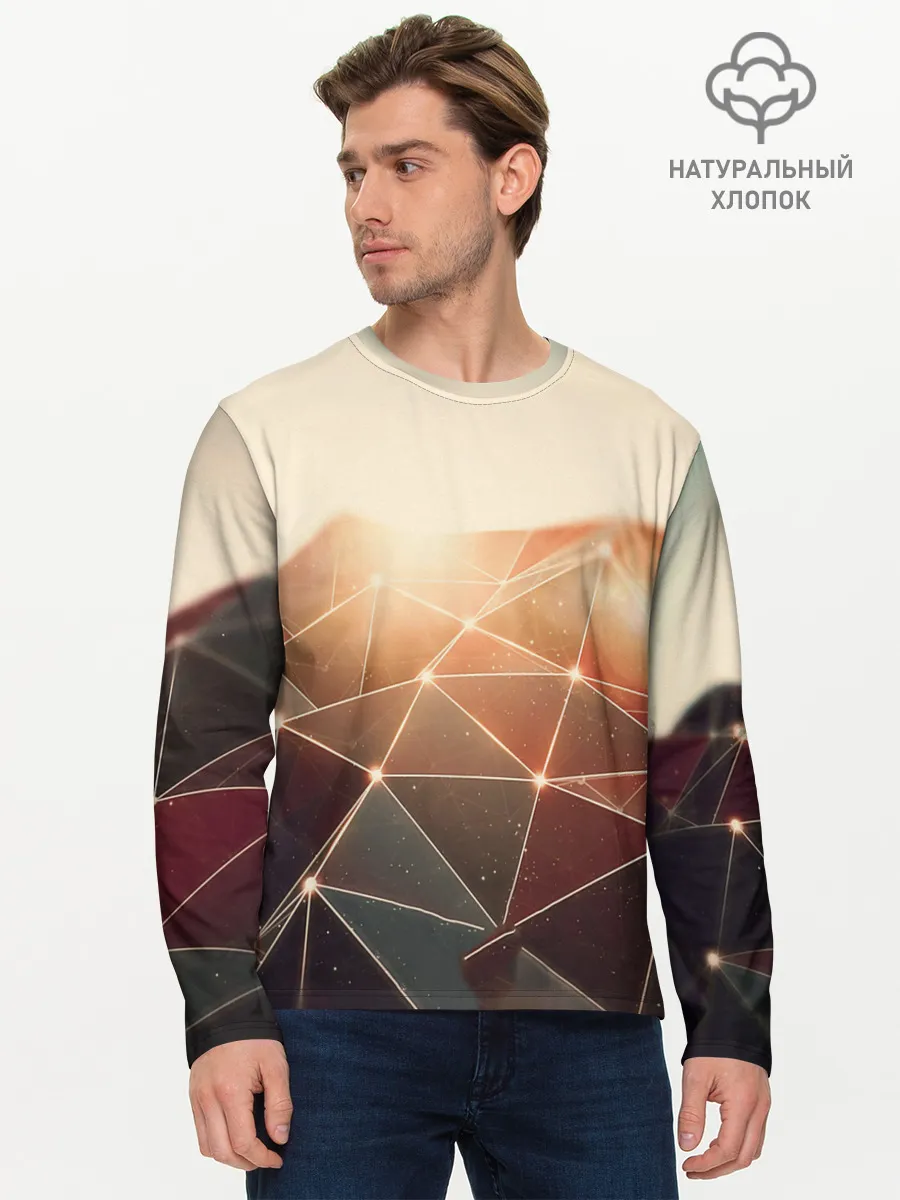Мужской лонгслив базовый / ABSTRACT DIGITAL