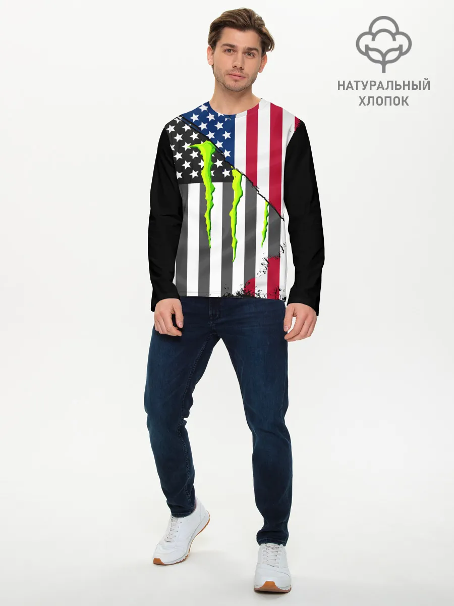 Мужской лонгслив базовый / MONSTER ENERGY