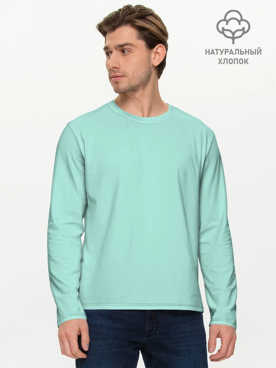 Мужской лонгслив базовый / Мятная Маска