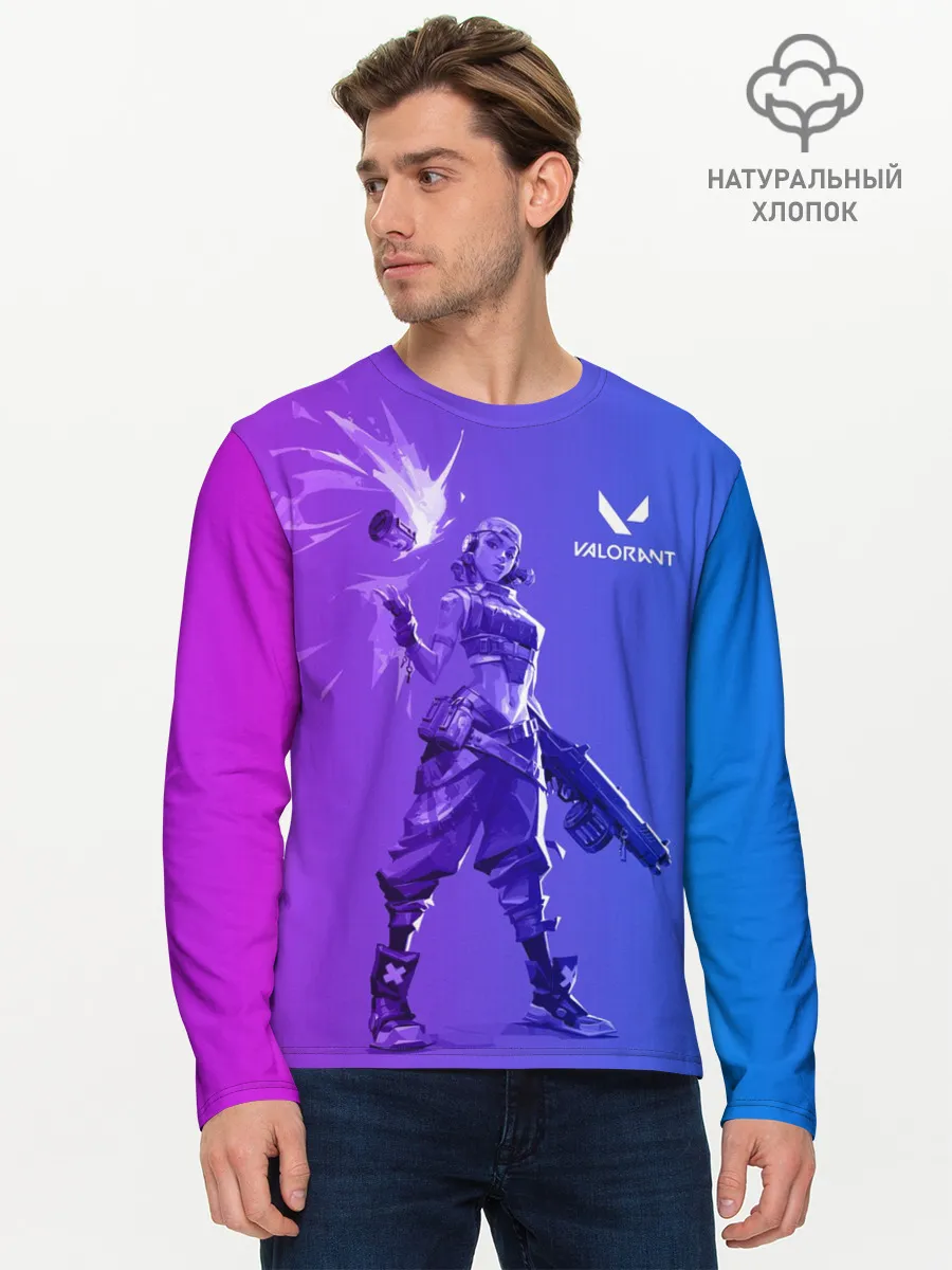Мужской лонгслив базовый / Valorant