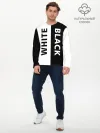 Мужской лонгслив базовый / BLACK & WHITE