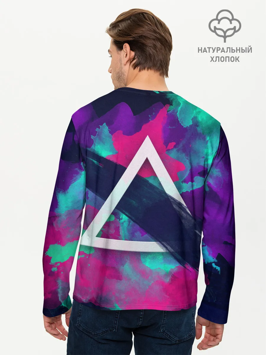 Мужской лонгслив базовый / Абстракция