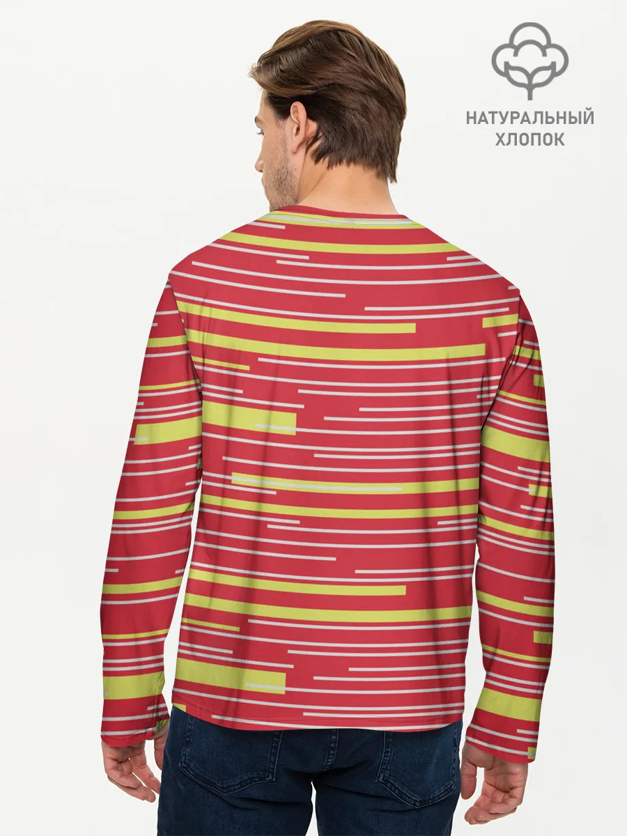 Мужской лонгслив базовый / Логотип Юные титаны, вперед!