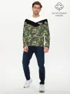 Мужской лонгслив базовый / Россия камуфляж