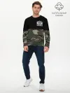 Мужской лонгслив базовый / Russia камуфляж
