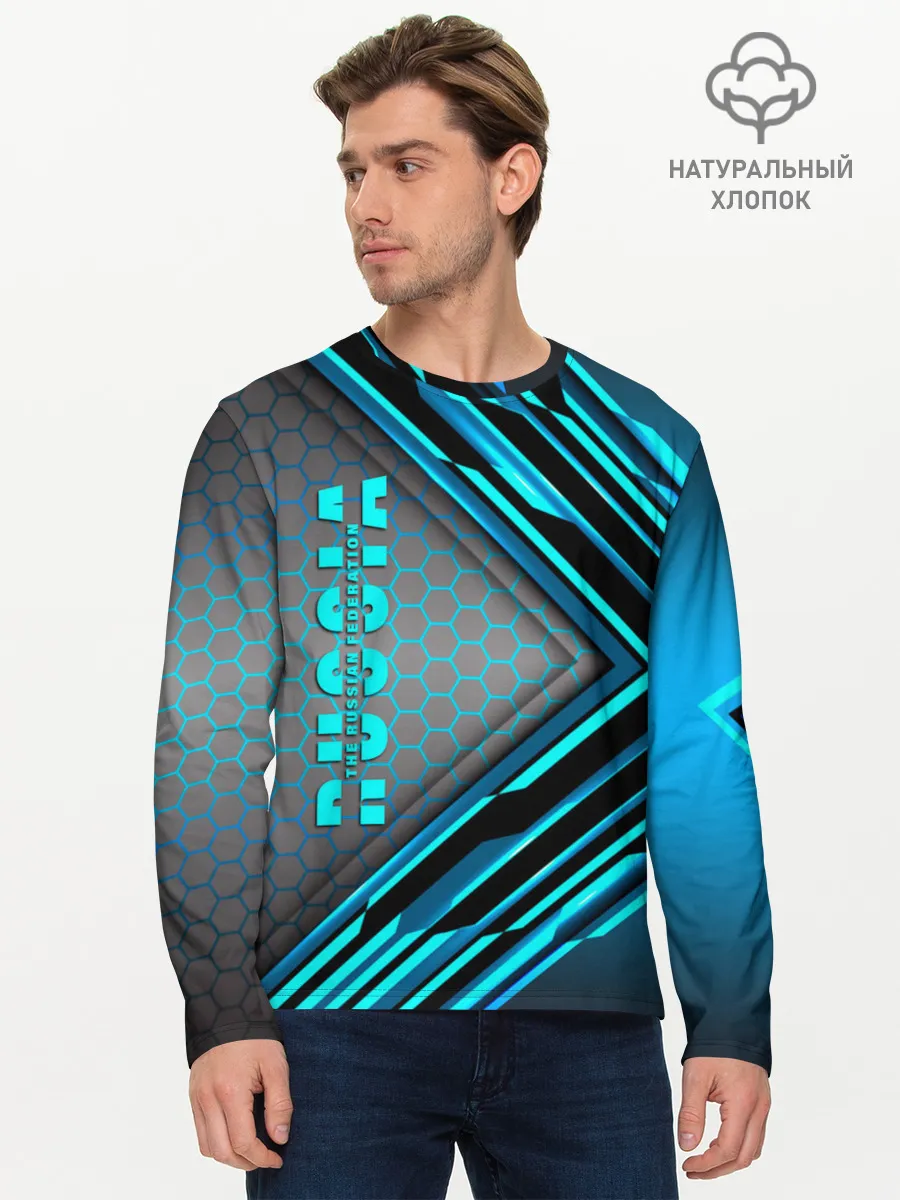 Мужской лонгслив базовый / Russia