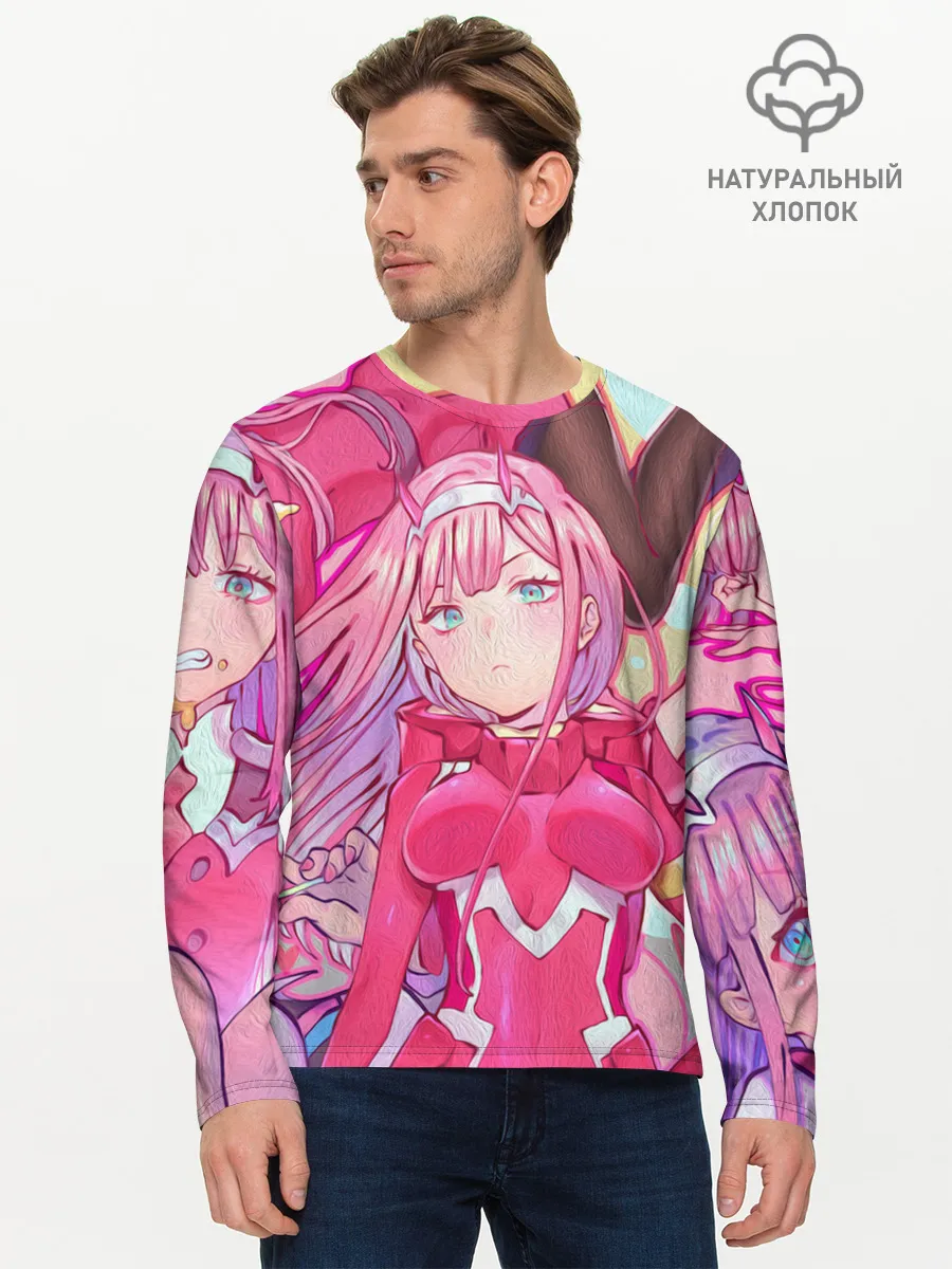 Мужской лонгслив базовый / ноль два разная