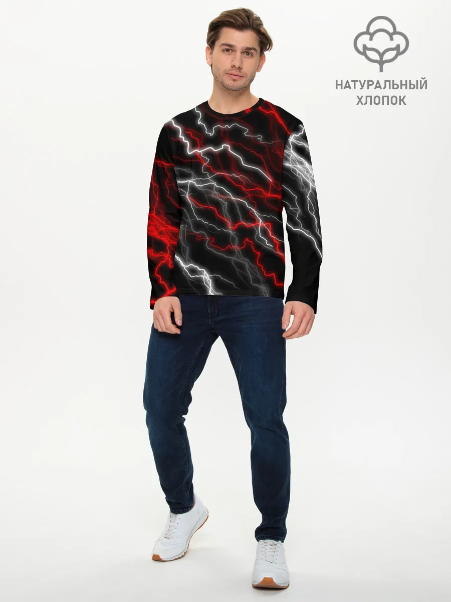 Мужской лонгслив базовый / МОЛНИЯ.