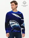 Мужской лонгслив базовый / ДЕЛЬФИН В МОРЕ.