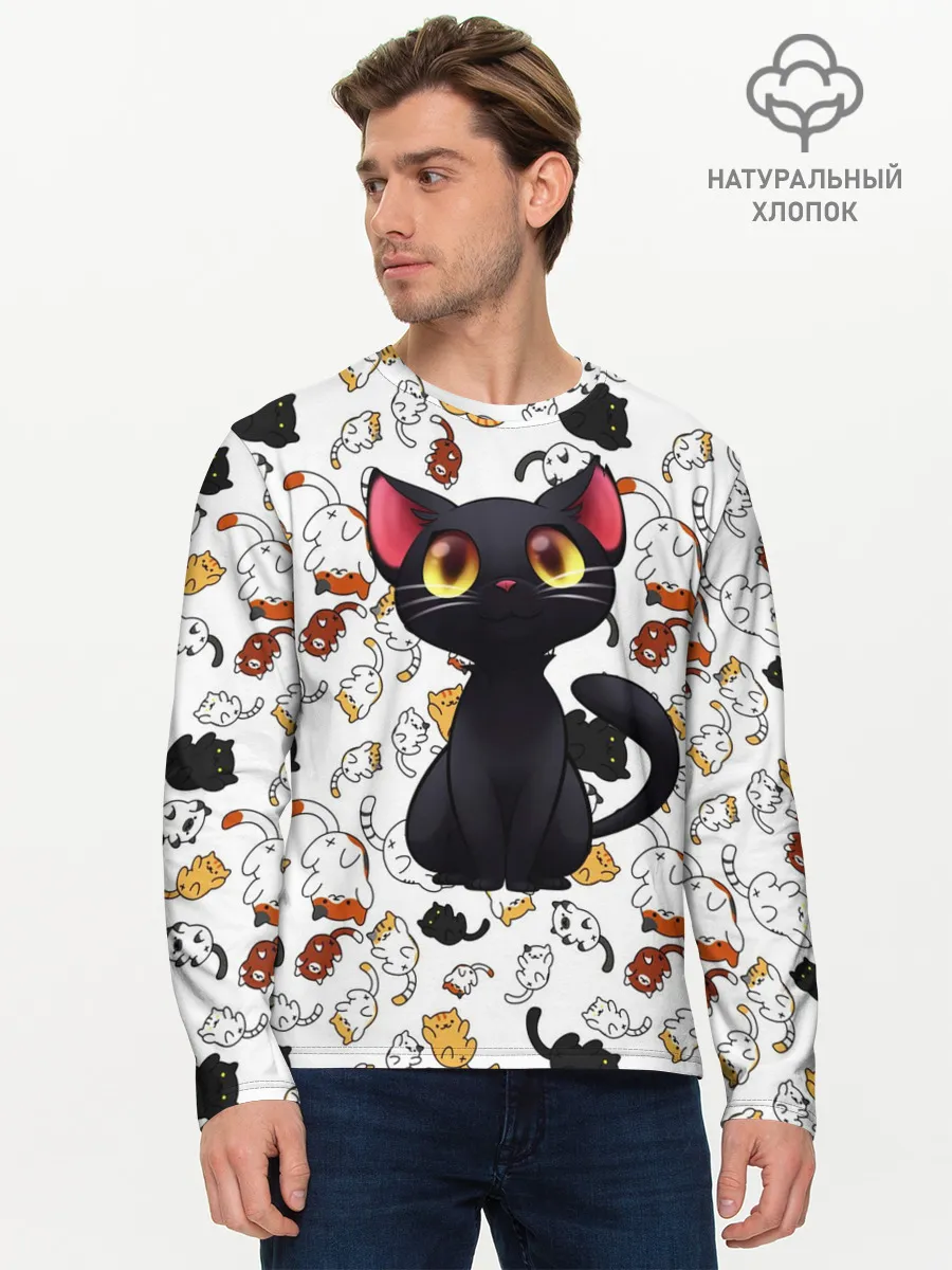 Мужской лонгслив базовый / Котэ | Котята