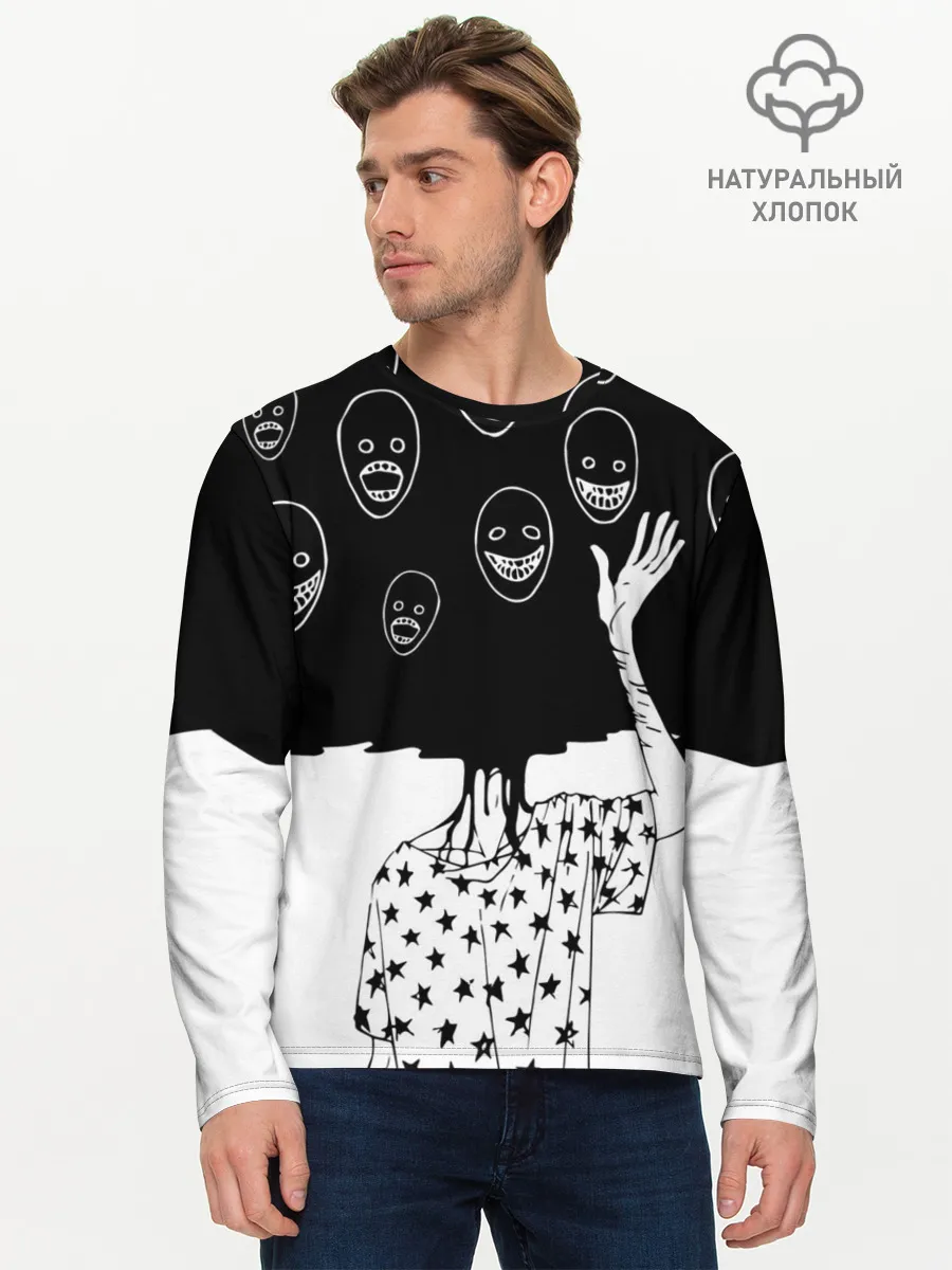 Мужской лонгслив базовый / Многоликий | Multi face