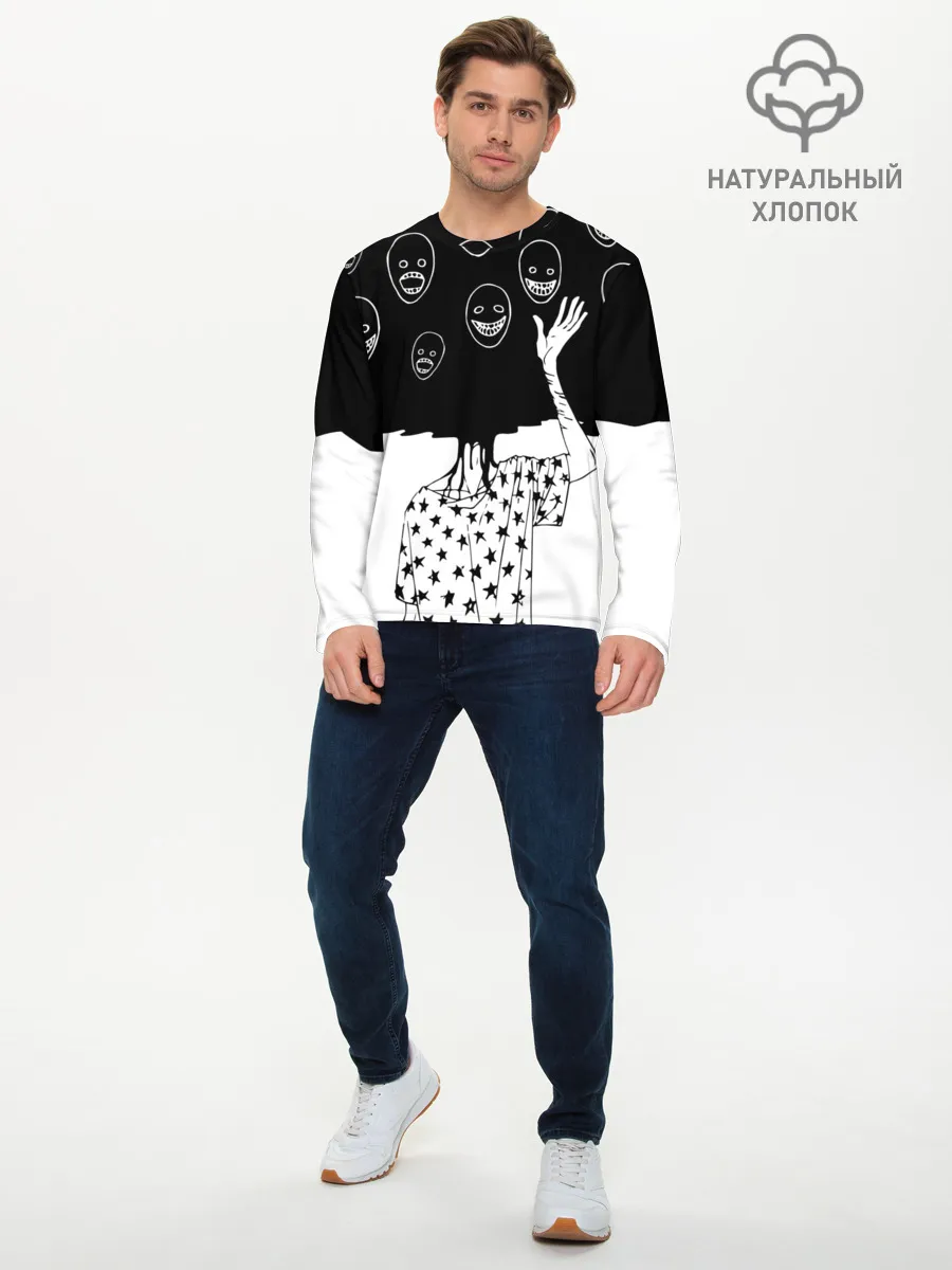 Мужской лонгслив базовый / Многоликий | Multi face