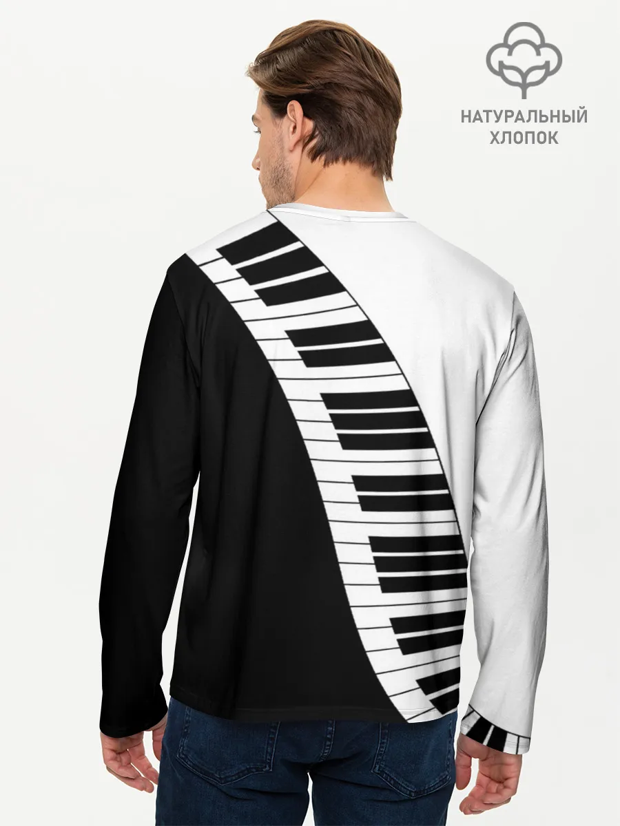 Мужской лонгслив базовый / Piano | Пианино