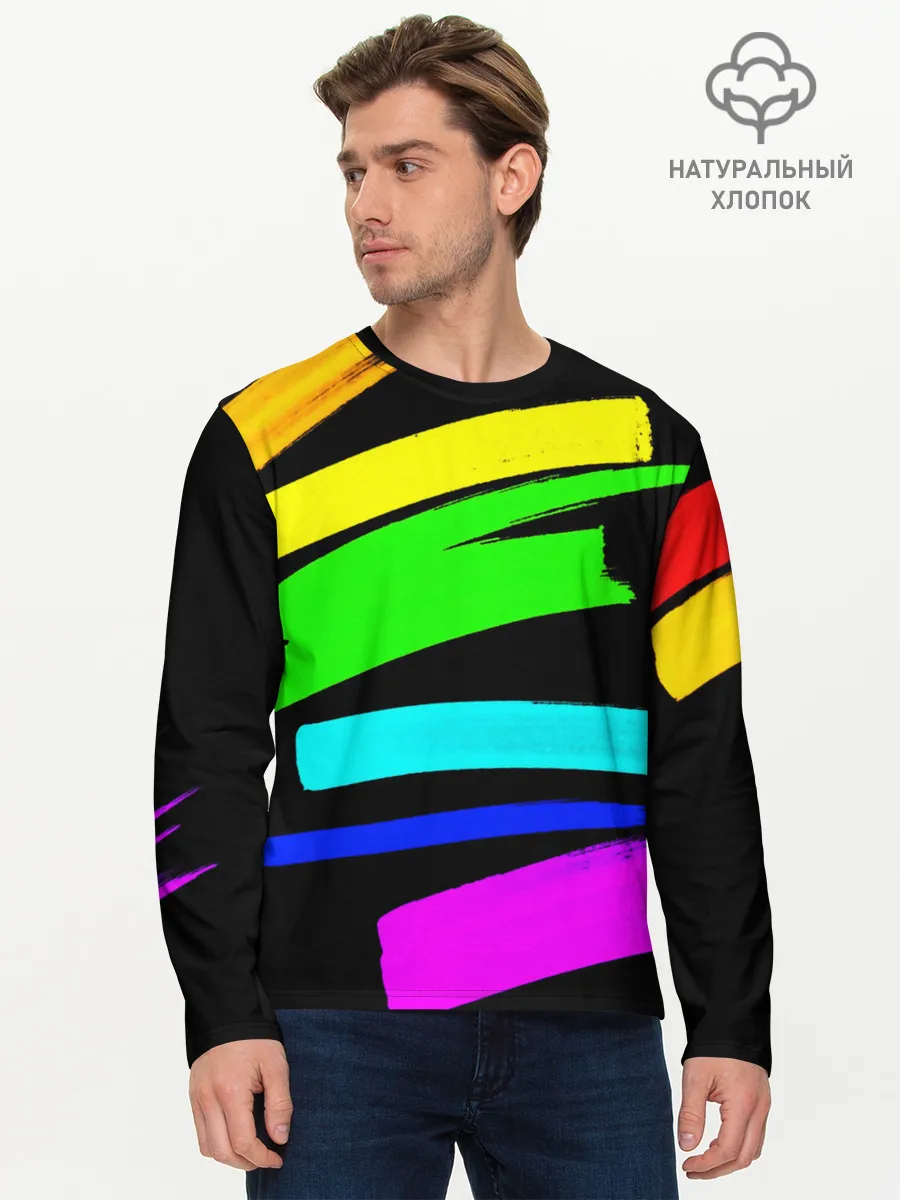 Мужской лонгслив базовый / НЕОНОВЫЕ КРАСКИ