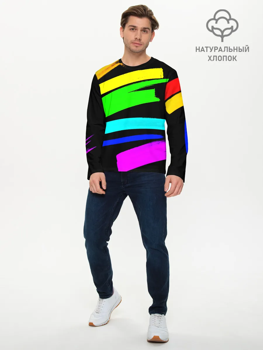 Мужской лонгслив базовый / НЕОНОВЫЕ КРАСКИ