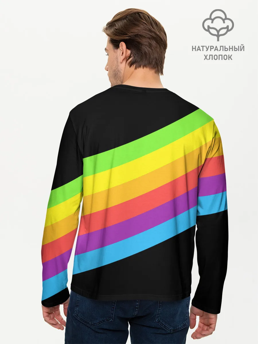 Мужской лонгслив базовый / НЕОНОВЫЕ ЛИНИИ