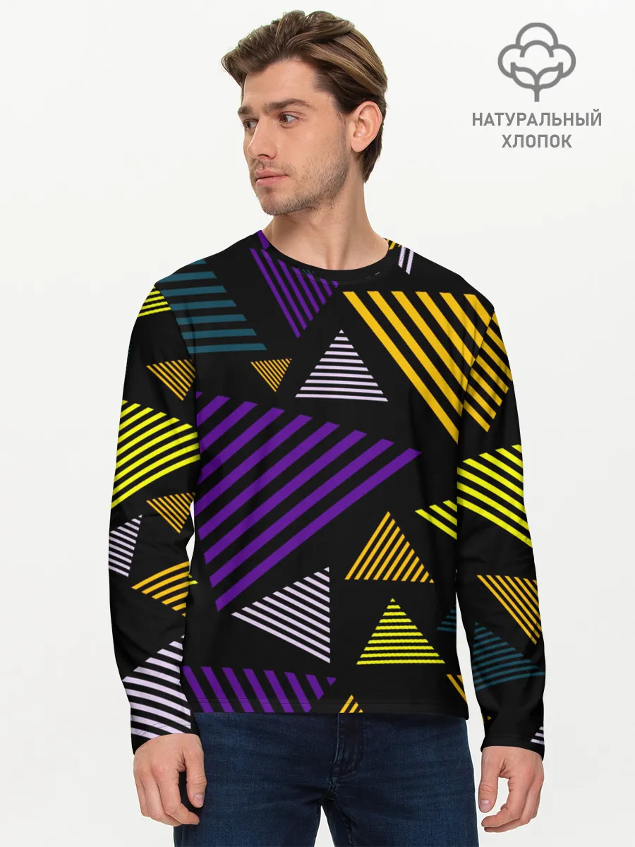 Мужской лонгслив базовый / ГЕОМЕТРИЯ