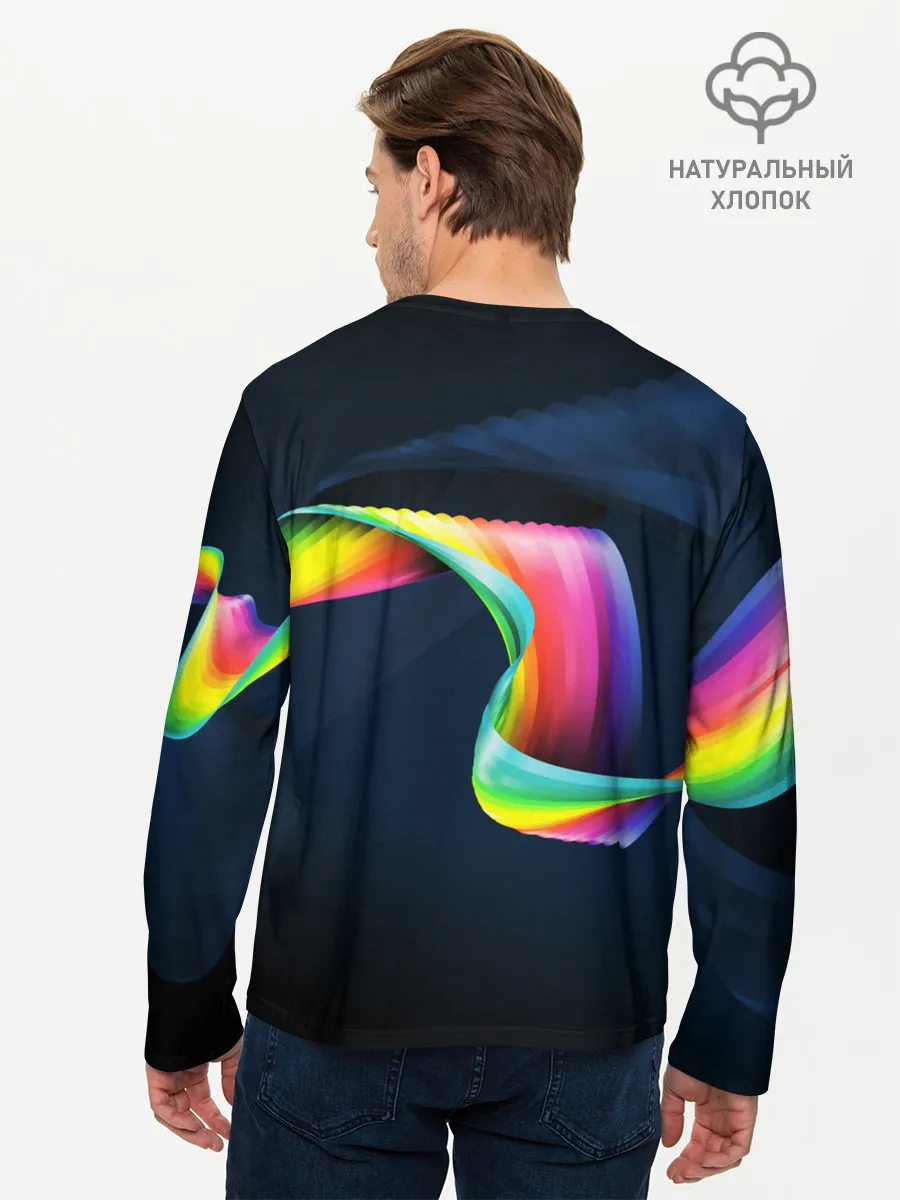 Мужской лонгслив базовый / OPTICAL ABSTRACT