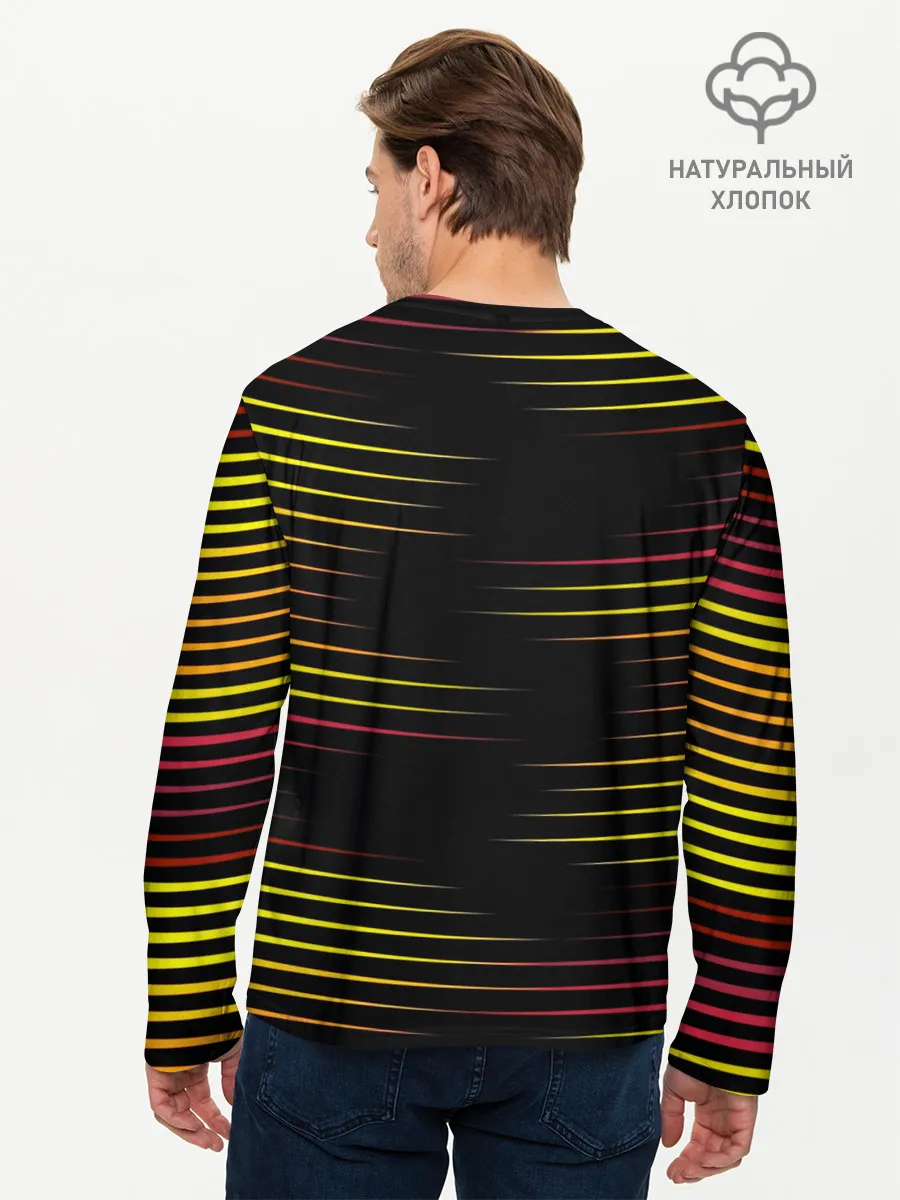 Мужской лонгслив базовый / HORIZONTAL GEOMETRY