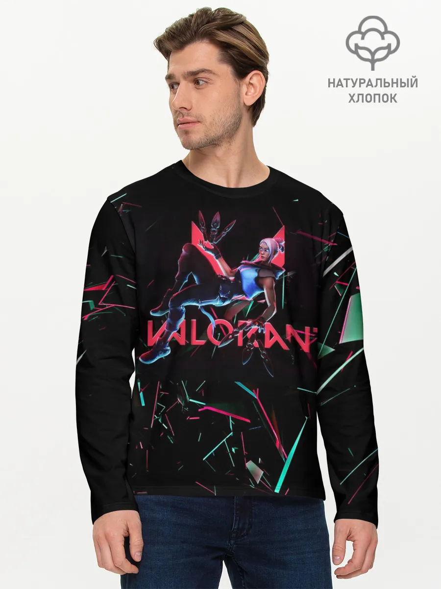 Мужской лонгслив базовый / Jett | Valorant
