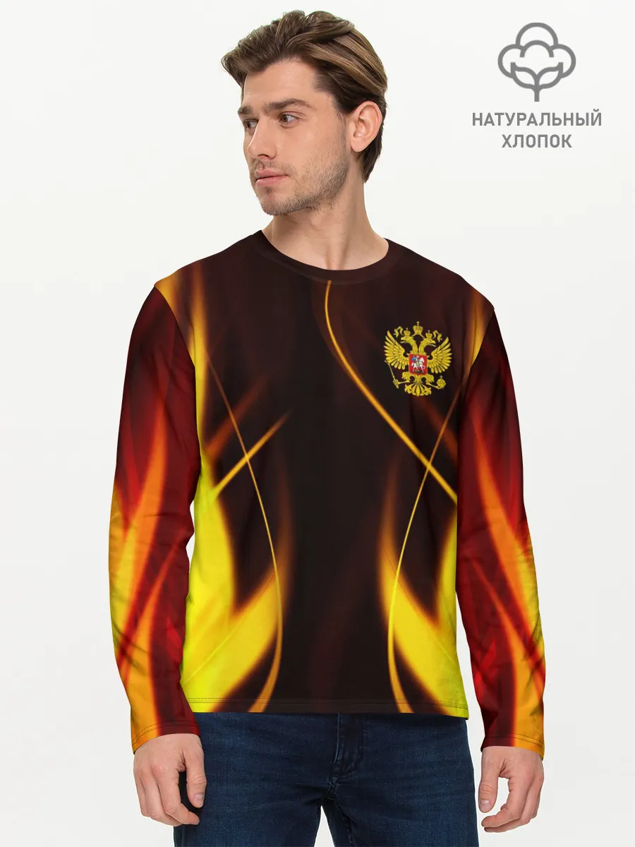 Мужской лонгслив базовый / Russian style | Русский стиль