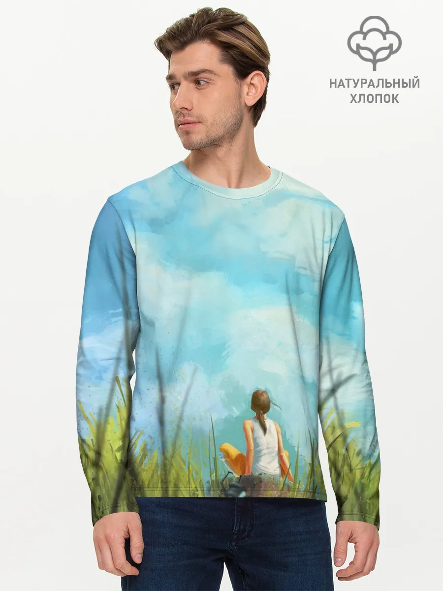Мужской лонгслив базовый / Cloud ART