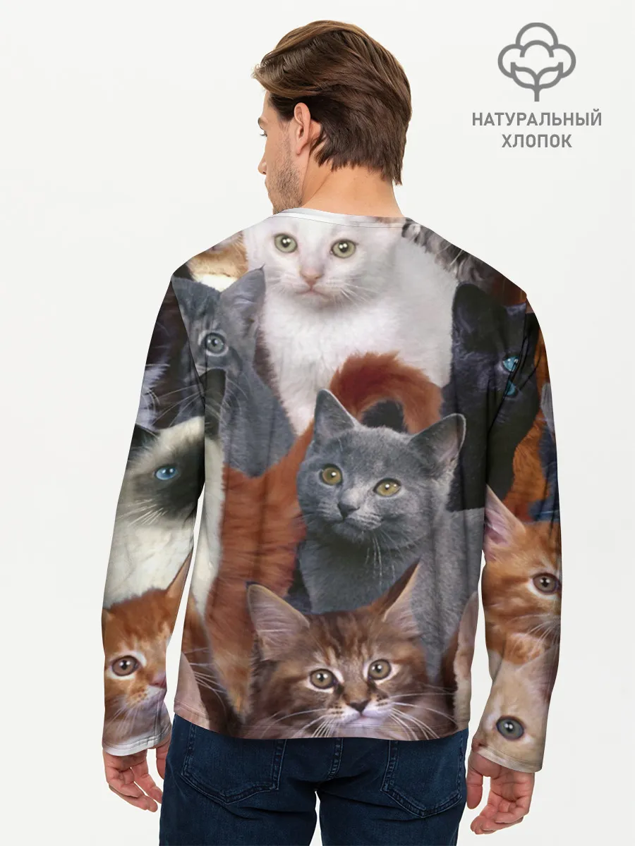 Мужской лонгслив базовый / КОТЯТКИ