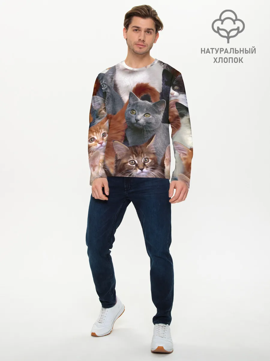 Мужской лонгслив базовый / КОТЯТКИ