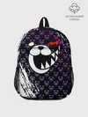 Рюкзак детский / Монокума на фиолетовом паттерне