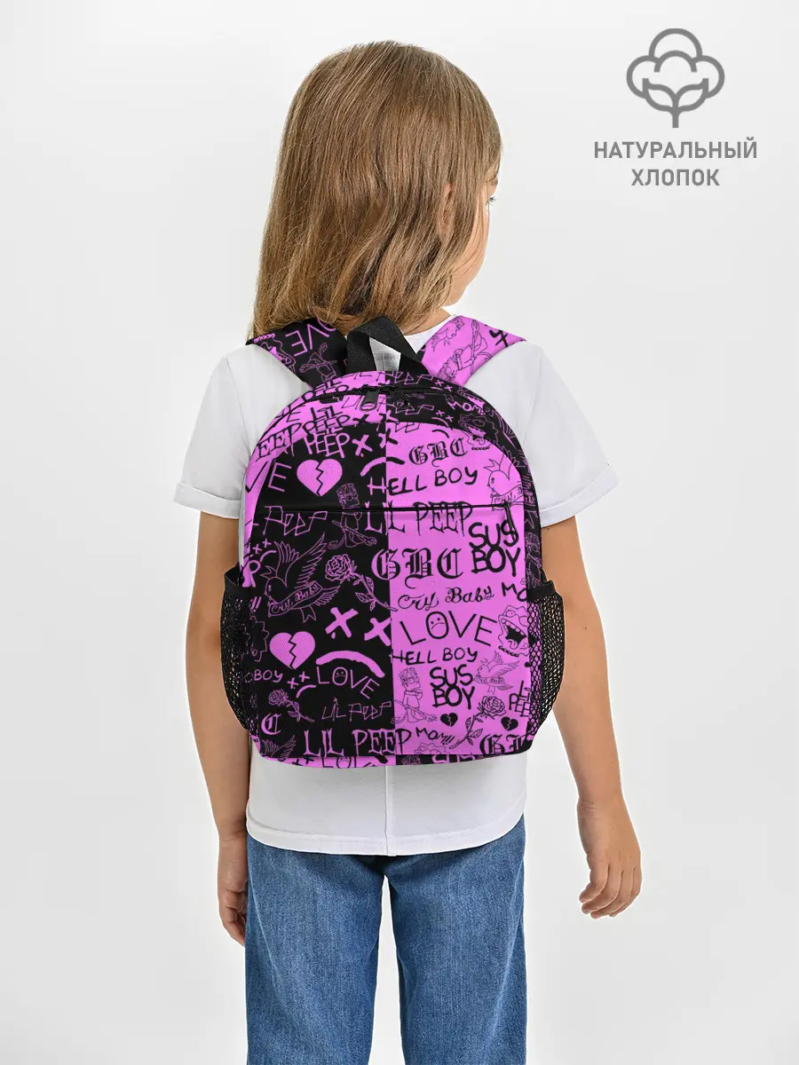 Рюкзак детский / LIL PEEP LOGOBOMBING BLACK PINK